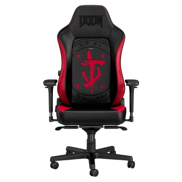 Silla Ergonómica Noblechairs Gaming Edición Hero Doom Cuero Sintético NBL-HRO-PU-DET – Negro / Rojo Silla Ergonómica Noblechairs Gaming Edición Hero Doom Cuero Sintético NBL-HRO-PU-DET – Negro / Rojo