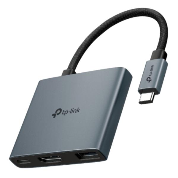 HUB TP-Link UH3020C 3 en 1 / HDMI 4K / PD 100W 5 Gbps USB-C USB-A – Gris (UN)